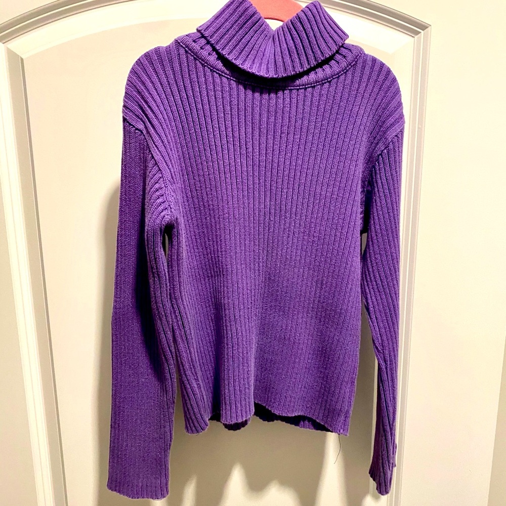 Calvin Klein Girls Purple Turtleneck Sweater (L)